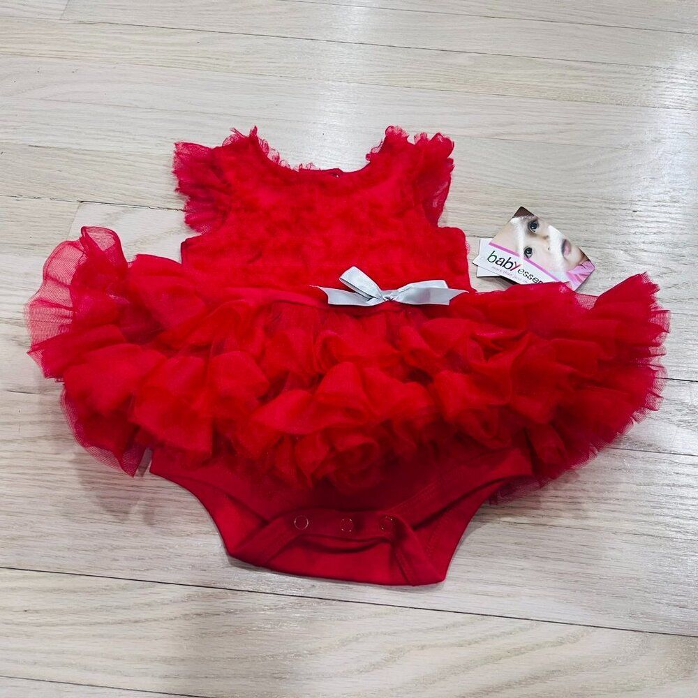 Baby Essentials Red Tutu Size 3M NWT